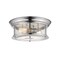Z-Lite Sonna 2 Light Flush Mount, Chrome And Clear Seedy 727F13-CH - alternate 1